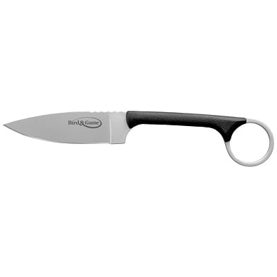 Cold Steel Bird & Game 3.5" Plain Drop Point Fixed Blade Knife With Sheath, Silver - 20A - Cold Steel