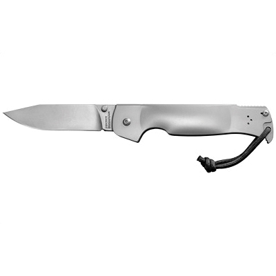 Cold Steel Pocket Bushman 4.5" Plain Drop Point Folding Knife, Stainless - 95FB - Cold Steel