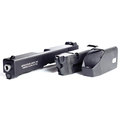Advantage Arms Glock 17/22 Gen 4 .22 LR Conversion Kit With Barrel, 10 Round Magazine, And Range Bag, Black - AAC17-22G4