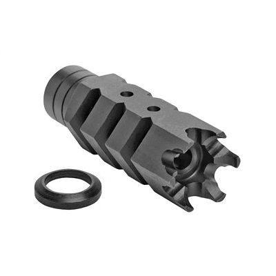 Advanced Technology AR-10 5/8x24 Shark .308 Muzzle Brake, Black - A.5.10.2553