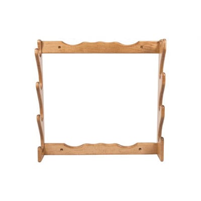 Allen Four Gun Wooden Wall Rack 24.5"x24.5"x4.25", Natural Finish - 18550