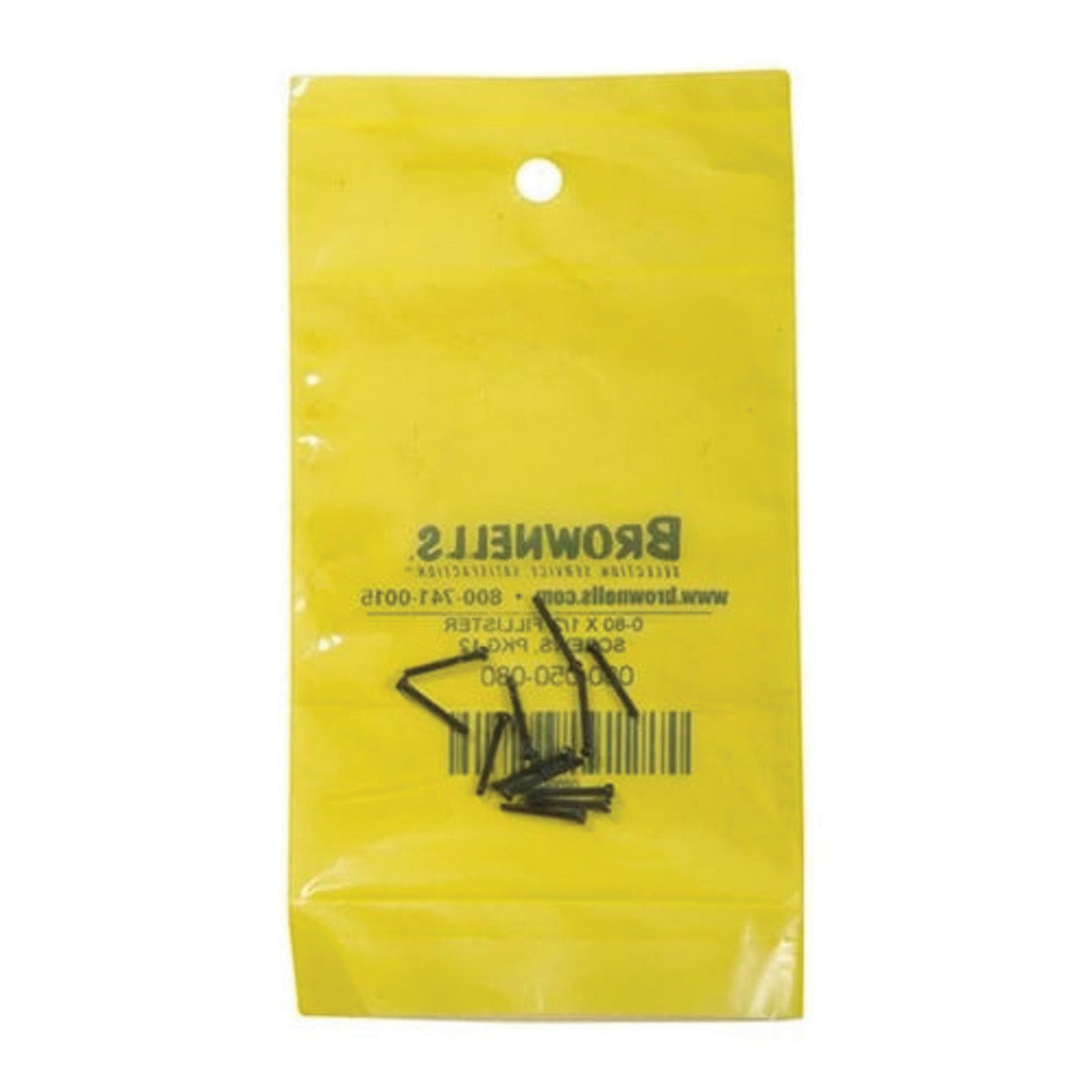 Brownells #0-80 x 0.50" Fillister Head Screw, Pack of 12 - Brownells
