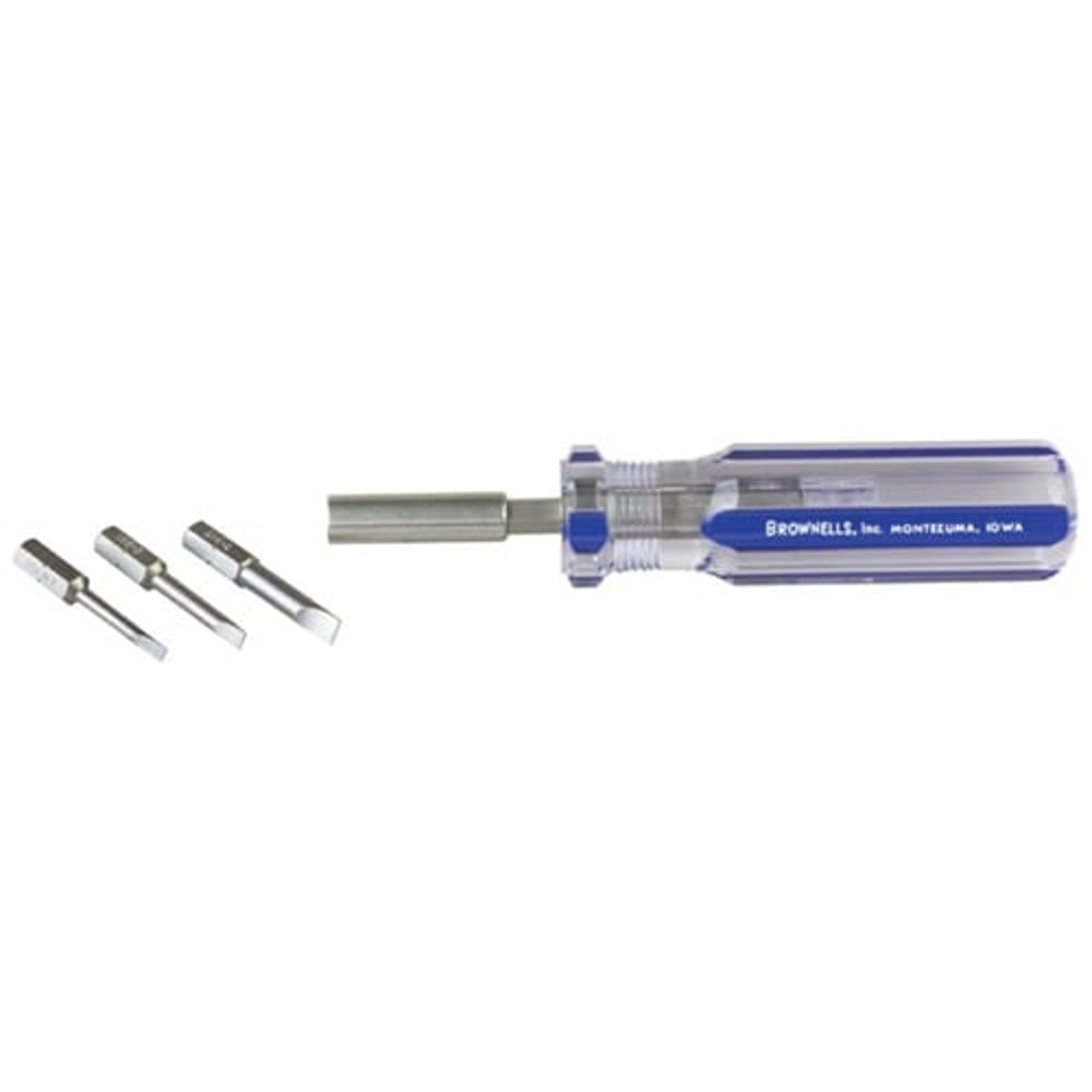Brownells Magna-Tip 4-Piece LE Screwdriver Set w/Clip-Tip Handle