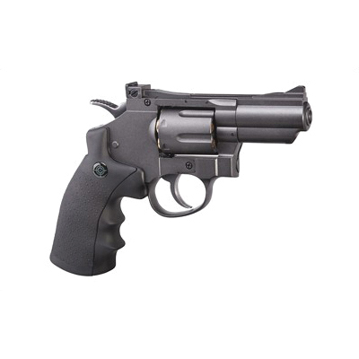 Crosman .177 BB or .177 Pellet Full Metal Snub Nose CO2 Revolver, Black - SNR357