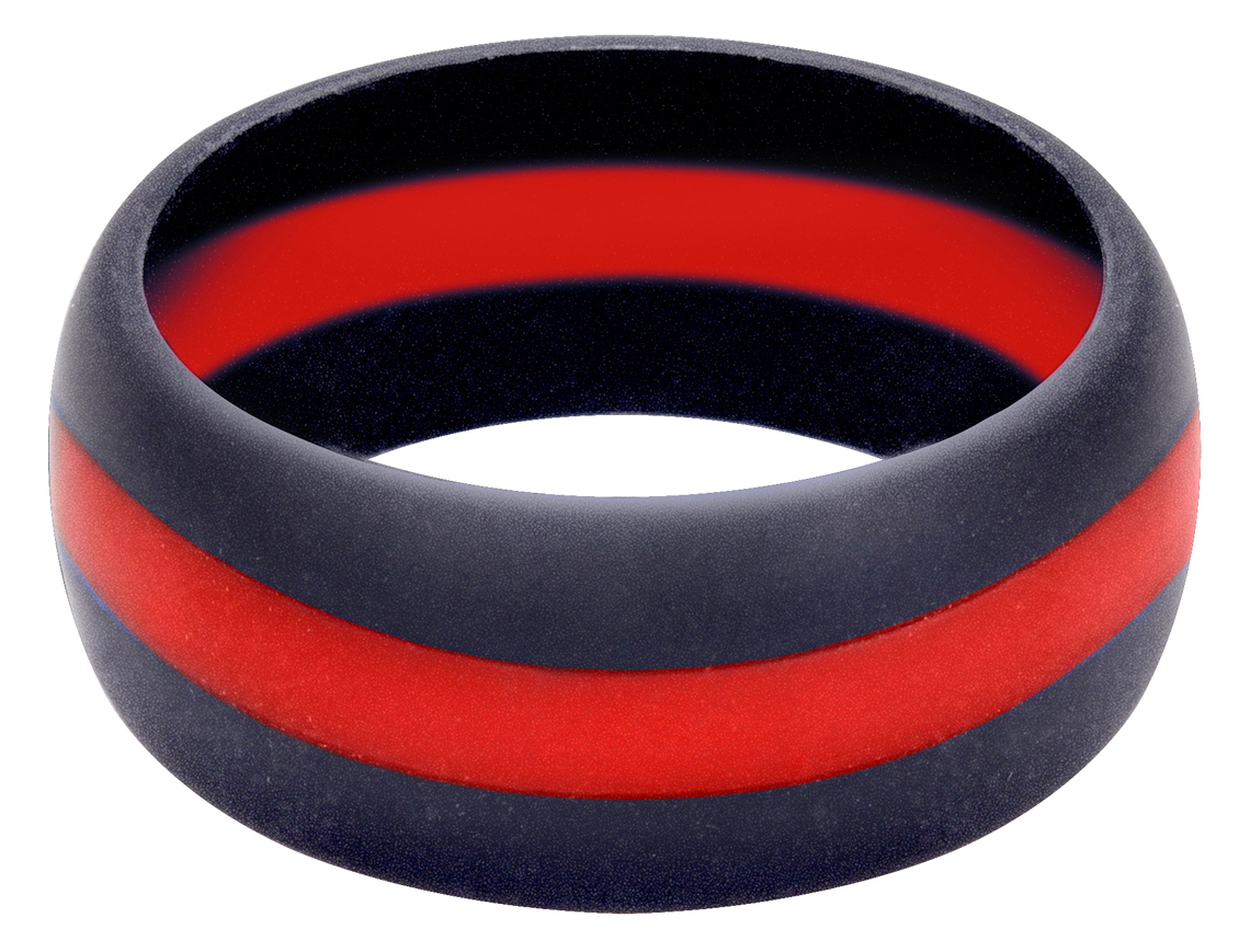 Rothco Rothco Thin Red Line Silicone Ring - Ring Size 8
