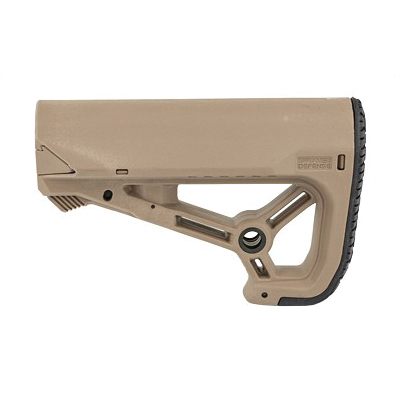 FAB Defense AR-15 Buttstock Small/Compact Design Fits Mil-Spec And Commercial Tubes, FDE - FX-GLCOREST - Fab Defense