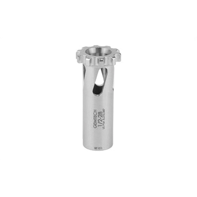 Gemtech GM-9/MM9/Tundra 1/2x28 RH 9mm Threaded Piston Adapter, Silver - 12169 - Gemtech