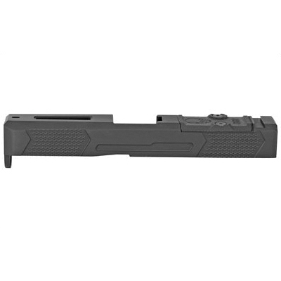 Grey Ghost Precision Stripped Slide for Glock 19 Gen4 Version 4 Slide Pattern, Black Nitride - GGP-19-4-OC-V4