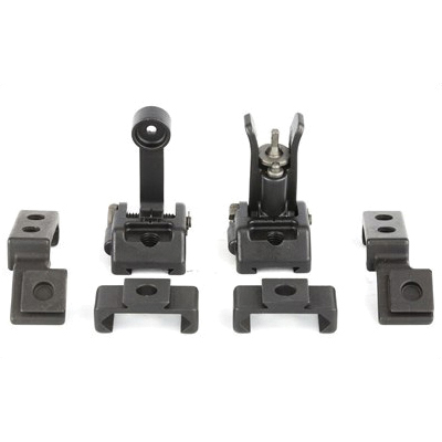 Griffin Armament M2 Folding Front/Rear Sights w/ 45 Degree Base, Black - GAM2DK - Griffin Armament