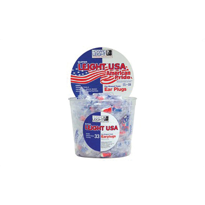 Howard Leight Super Leight Red/White/Blue Foam Ear Plugs, 100 Pairs - R-03113 - Howard Leight