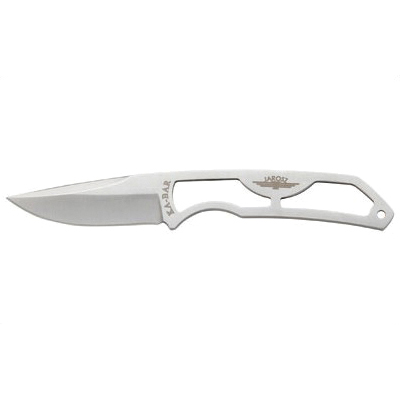 KA-BAR Jarosz Rambler 2.5" Plain Clip Point Fixed Blade Knife, Silver - 7001BP - Ka-Bar