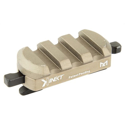 Kinetic Development Group Kinect M-LOK Rail 3 Slot Picatinny Rail, Brown - KIN5-100-BRN - Kinetic Development