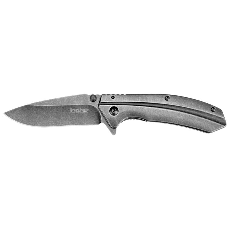 Kershaw Filter Drop Point Assisted Folding Pocket Knife, 3.25", Black - 1306BW - Kershaw