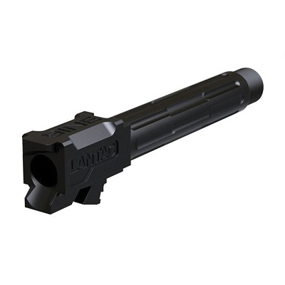 LanTac 9INE Glock 19 Fluted Barrel, Black - 01-GB-G19-NTH-BLK - Lantac