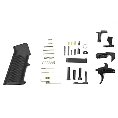 LBE Unlimited .223/5.56 AR-15 Lower Parts Kit With Trigger Guard And Pistol Grip, Black - AR15LPKT - Lbe