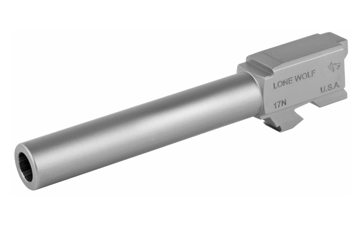Lone Wolf 4.49" 9mm Barrel Conversion for Glock 17, Stainless Steel - LWD-17N - Lone Wolf