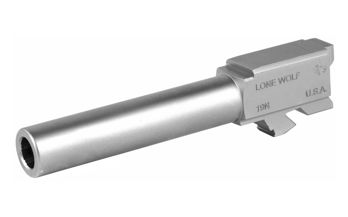 Lone Wolf AlphaWolf 4.02" 9mm Barrel Conversion For Glock 19, Stainless Steel - LWD-19N