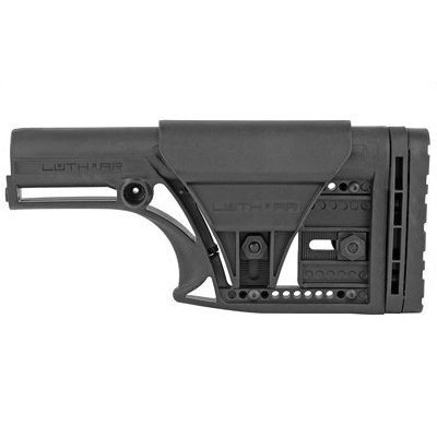 Luth-AR MBA-1 Stock w/ 3-Axis Butt Plate Fits Standard A2 Rifle Length Buffer Tube, Black - MBA-1-3AX - Luth-Ar