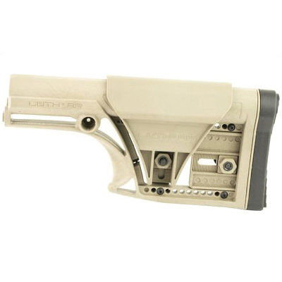 Luth-AR MBA-1 Fixed Stock, Fits AR-15/AR-10 Rifle Length A2 Buffer Tube, FDE - MBA-1F - Luth-Ar