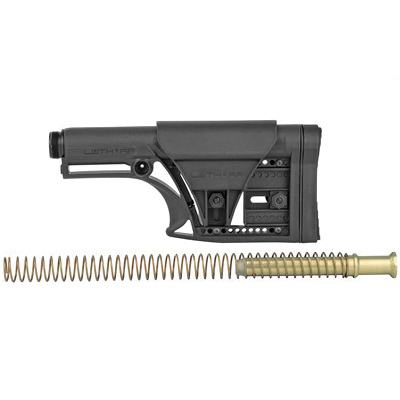 Luth-AR MBA-1 Stock With Buffer Assembly, A2 Extension Tube .223 Buffer Spring, Black - MBA-1K - Luth-Ar
