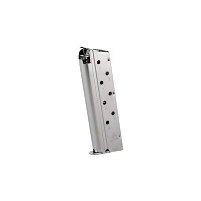 Mecgar 40 S&W 8 Round Magazine, Fits 1911, Nickel - MGCGOV40N