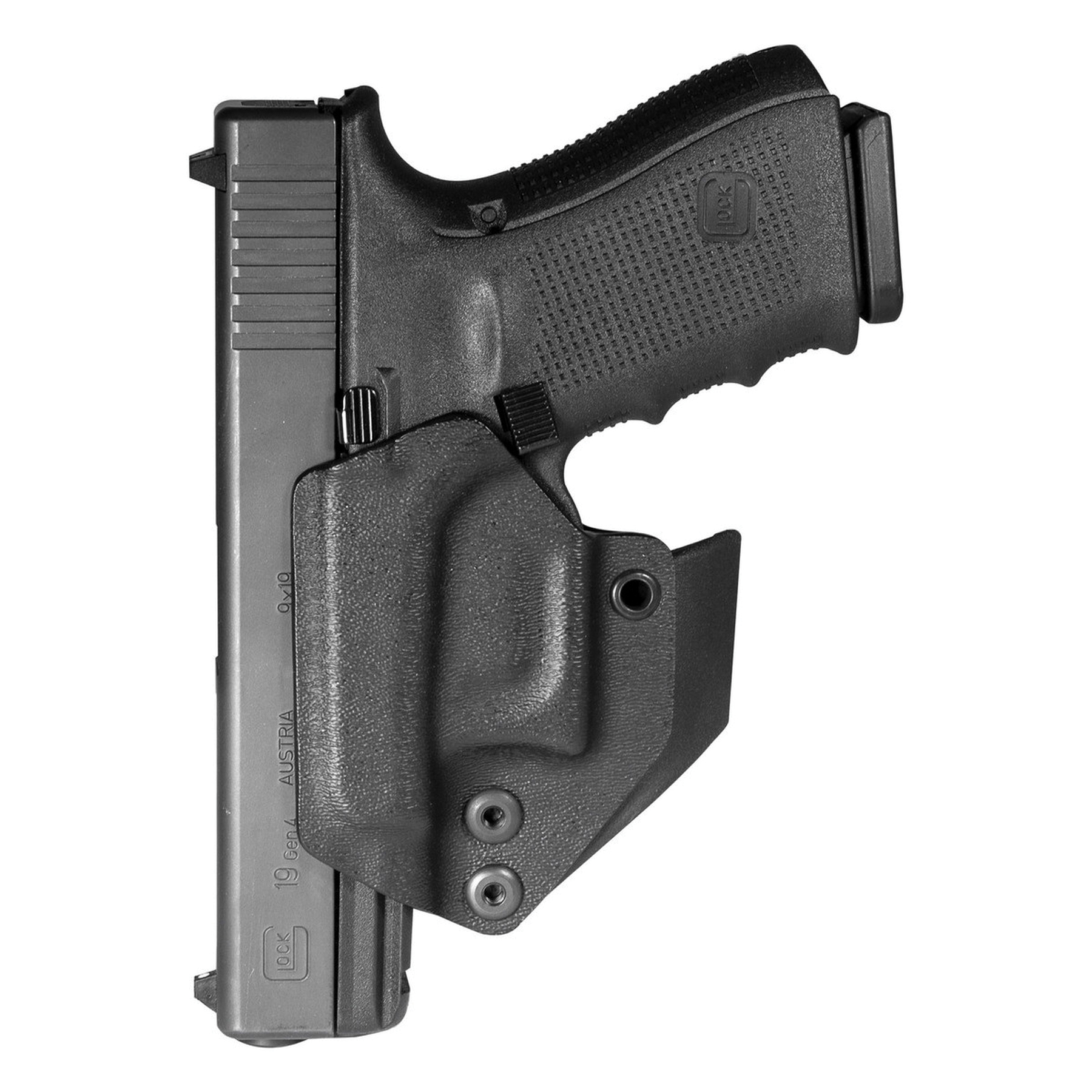 Mission First Tactical Minimalist Ambidextrous Glock 17/19/22/23 IWB Appendix Holster, Black - H2GL940AIWBM-BL - Mission First Tactical