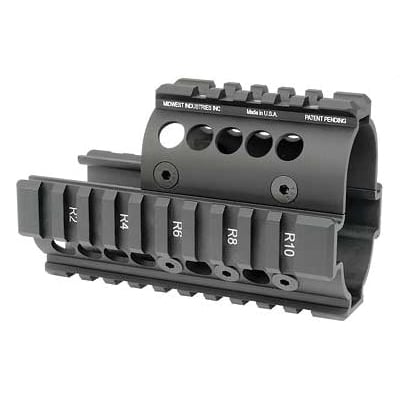 Midwest Industries 4-Rail Handguard Forearm for Mini Draco Pistol, Black - MI-AK-MD