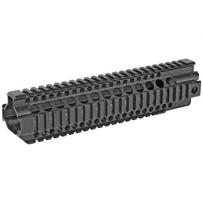 Midwest Industries 10" Quad Rail Combat T-Series Free Float Handguard, Black Anodized - MI-CRT10 - Midwest Industries