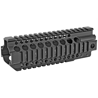 Midwest Industries 7.25" Quad Rail Combat T-Series Free Float Handguard, Black Anodized - MI-CRT7.25 - Midwest Industries