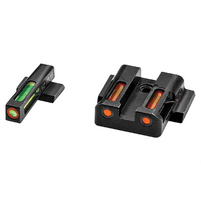 Hi-Viz LiteWave H3 Smith & Wesson M&P Shield Tritium Litepipe Night Sight Set, Green/Orange - MPSN421 - Hiviz