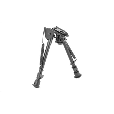 NCSTAR 7-11" Bipod w/ Spring Loaded Folding Action, Notched Legs Fits Most Weaver/Picatinny Rifles, Black - ABPGF2