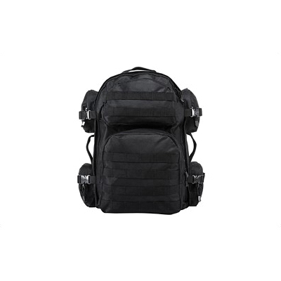 NCSTAR 18"x12"x6" Tactical Backpack w/ Adjustable Shoulder Straps, Black Nylon - CBB2911