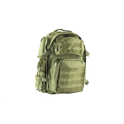 NCSTAR 18"x12"x6" Tactical Backpack w/ Adjustable Shoulder Straps & Exterior PALS/MOLLE Webbing, Green Nylon - CBG2911 - Ncstar