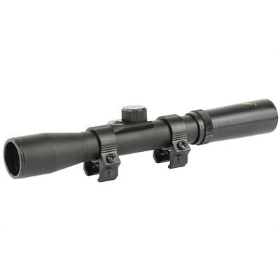 NCSTAR Compact Air Gun Scope w/ 4x Magnification, 20mm Objective Lens & Plex Reticle, Black - SCA420B - Ncstar