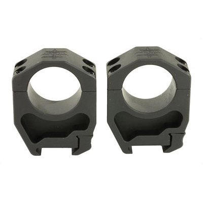 Seekins Precision 1.45" 30mm AR High Scope Ring, Black - 0010620018 - Seekins