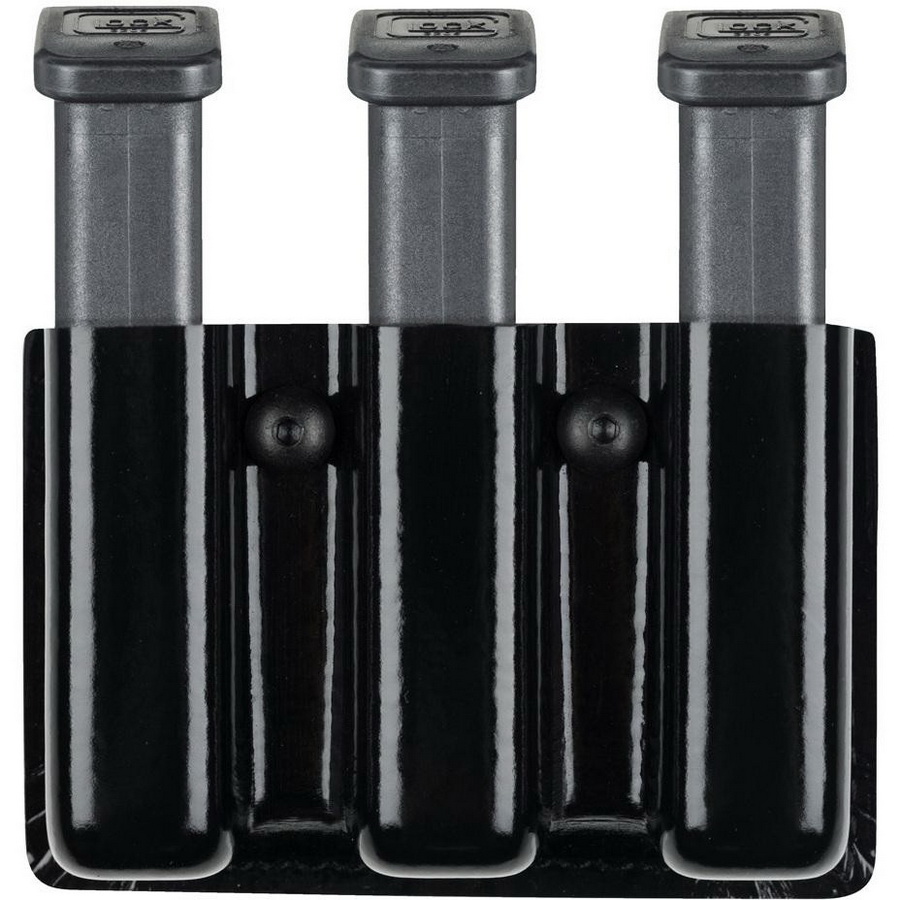 Safariland 775 Slimline Open Triple Magazine Pouch for Beretta Cougar 8045F, Glock 17/19/22/35 Pistols, STX Tactical Black - 775-83-13