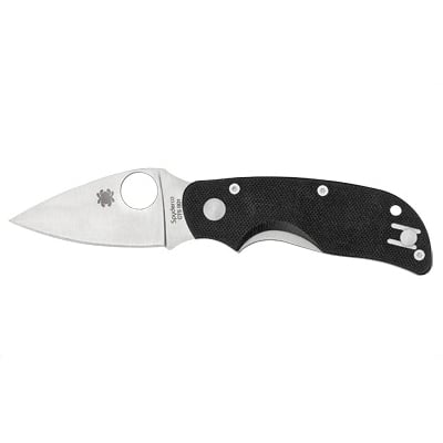 Spyderco Cat 2.44" Plain Edge Folding Knife, Silver - C129GP - Spyderco