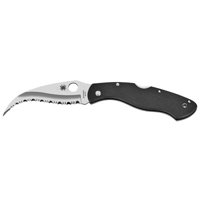 Spyderco Civilian 4.125" Spyder Edge Reverse S Folding Knife, Satin - C12GS - Spyderco