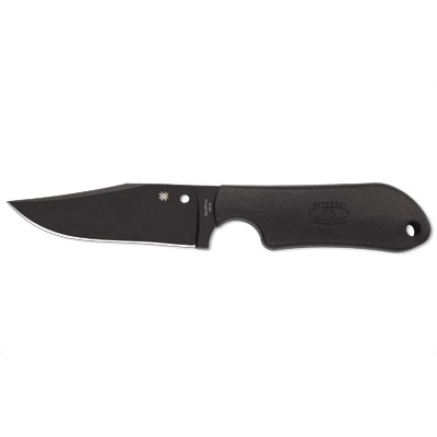 Spyderco Street Beat 3.5" Lightweight Fixed Blade Knife, Black - FB15PBBK - Spyderco