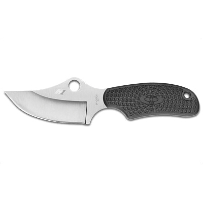 Spyderco ARK Plain Edge Lightweight Fixed Blade Knife With Sheath, Black - FB35PBK - Spyderco