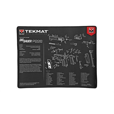TekMat Sig P226 Ultra Premium 15"x20" Gun Cleaning Mat With Small Microfiber TekTowel, Black - R20-SIGP226 - Tekmat
