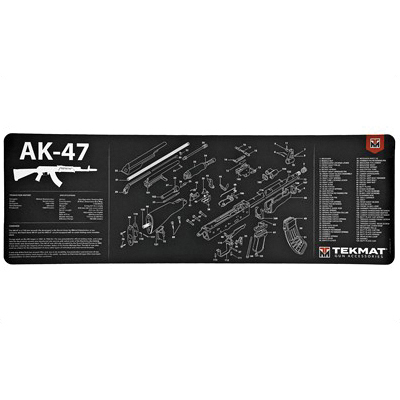 TekMat AK-47 12"x36" Rifle Mat With Small Microfiber TekTowel, Black - R36-AK47 - Tekmat