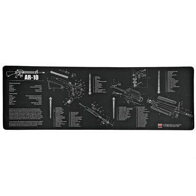 TekMat AR-10 12"x36" Rifle Mat With Small Microfiber TekTowel, Black - R36-AR10 - Tekmat