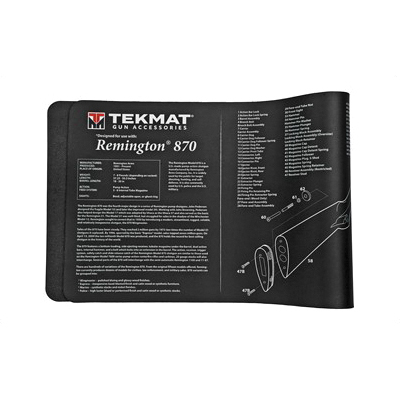 TekMat Remington 870 12"x36" Shotgun Mat With Small Microfiber TekTowel, Black - R36-REM-870 - Tekmat