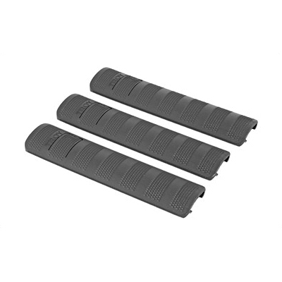 TROY Battle Rail Covers 6.2" Picatinny 3/pack, Black - SCOV-BRC-36BT-00 - Troy Industries