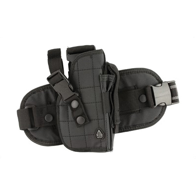 Leapers UTG Special Ops Universal Leg Holster Fits Most Large Autos, Right Hand, Black - PVC-H178B