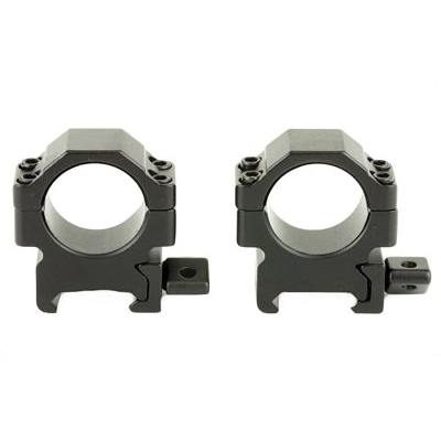 Leapers UTG Pro Max Strength Rings Fits Picatinny 1in LoW 2 pieces Black - RG2W1104 - Leapers, Inc.