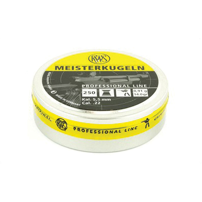 RWS Meisterkugeln Professional Line .22 Cal Airgun Pellets, Tin of 250 - 2404458