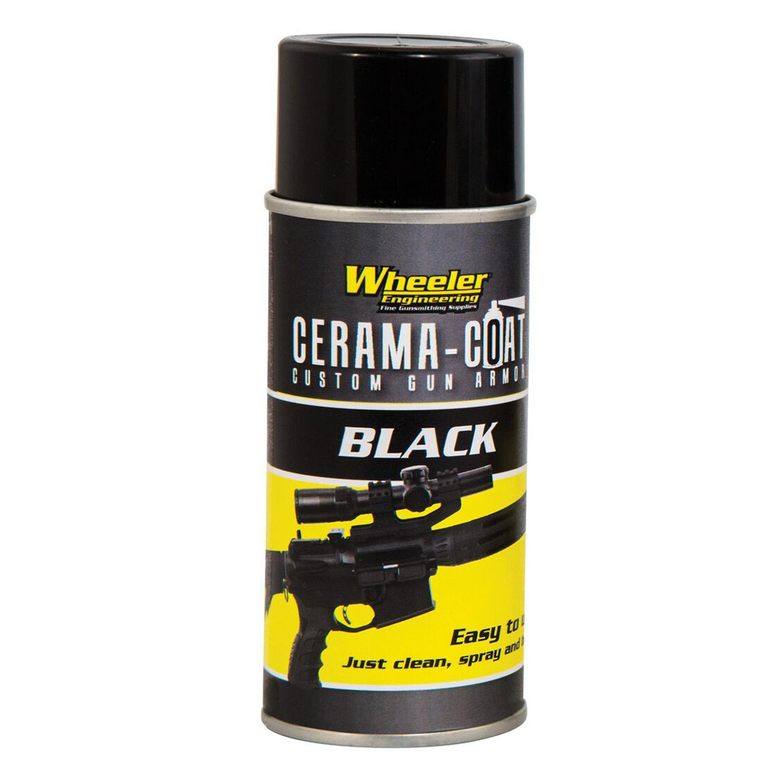 Wheeler Cerama Coat, 4 oz Aerosol Can, Matte Black - 468993 - Wheeler