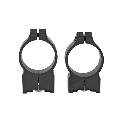 Warne Permanent Attached Medium 30mm Scope Rings For Ruger M77, Black - 14R7M - Warne